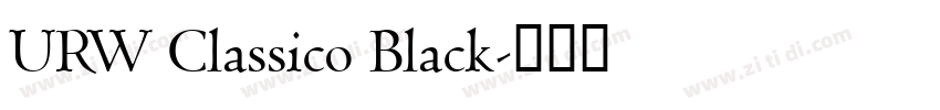 URW Classico Black字体转换